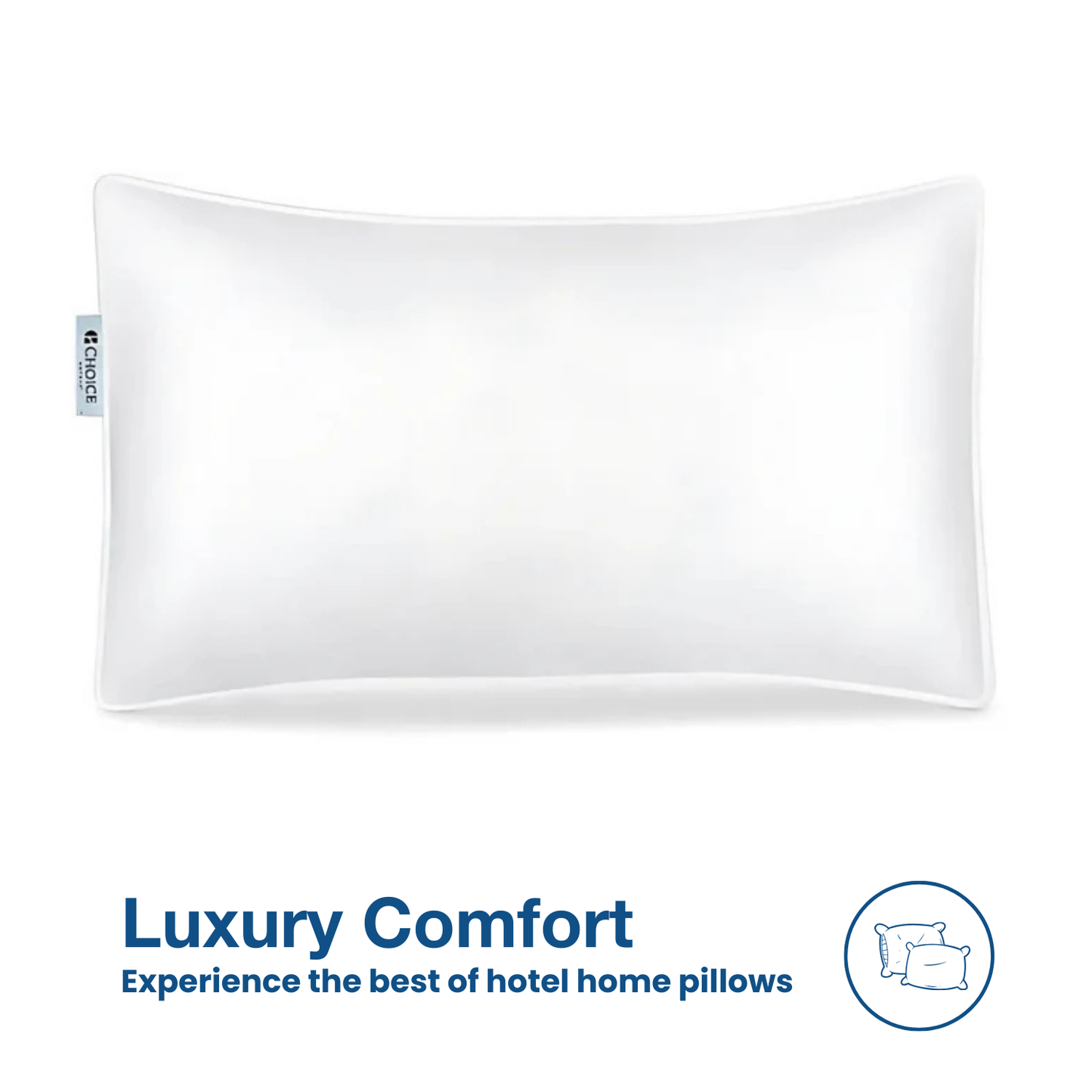 Choice Hotels Pillow, Luxury Bed Pillow for Side Sleepers, Firm Made in USA