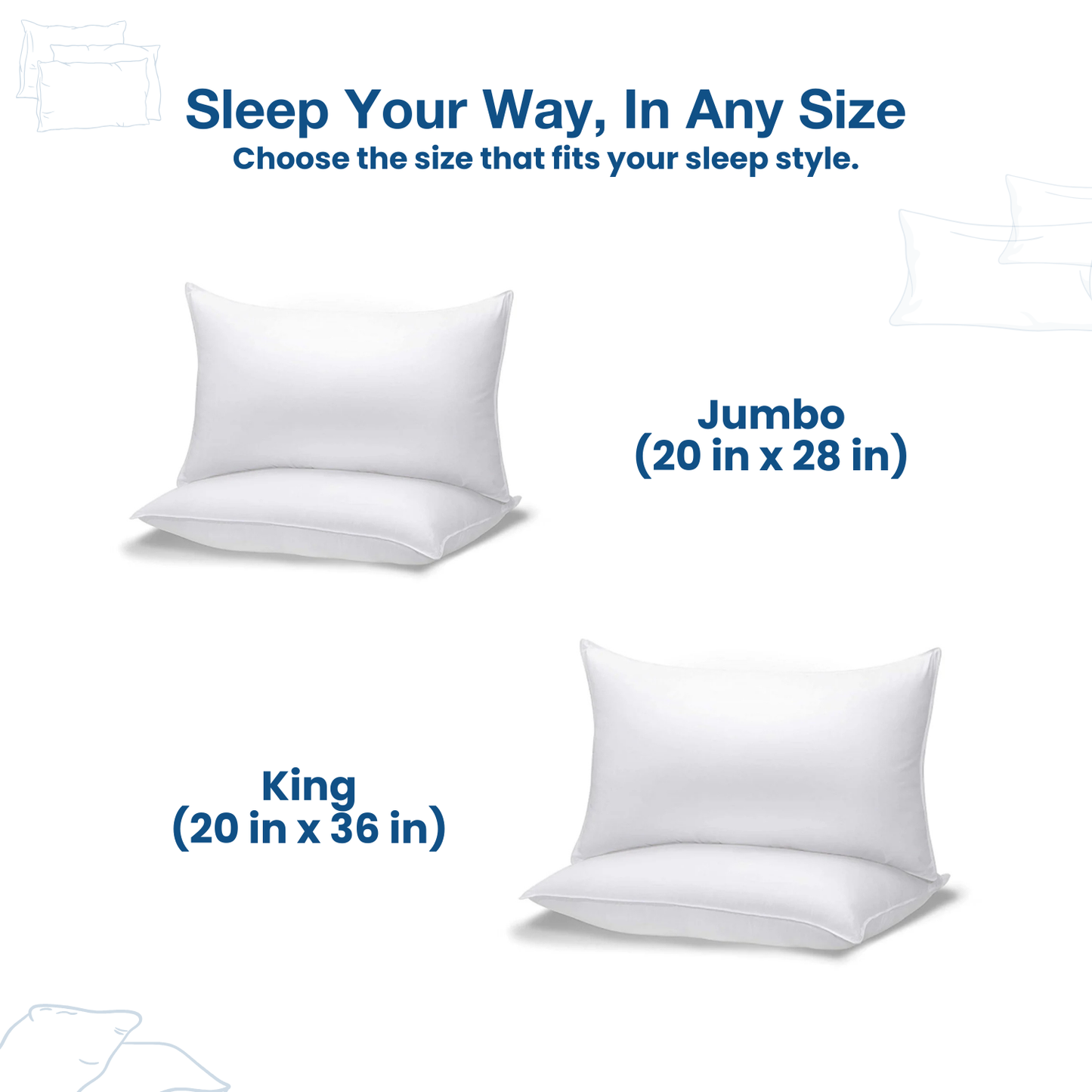 Choice Hotels® Soft & Firm Polyester Pillow Bundle (Includes 2 Pillows) Combo Pack