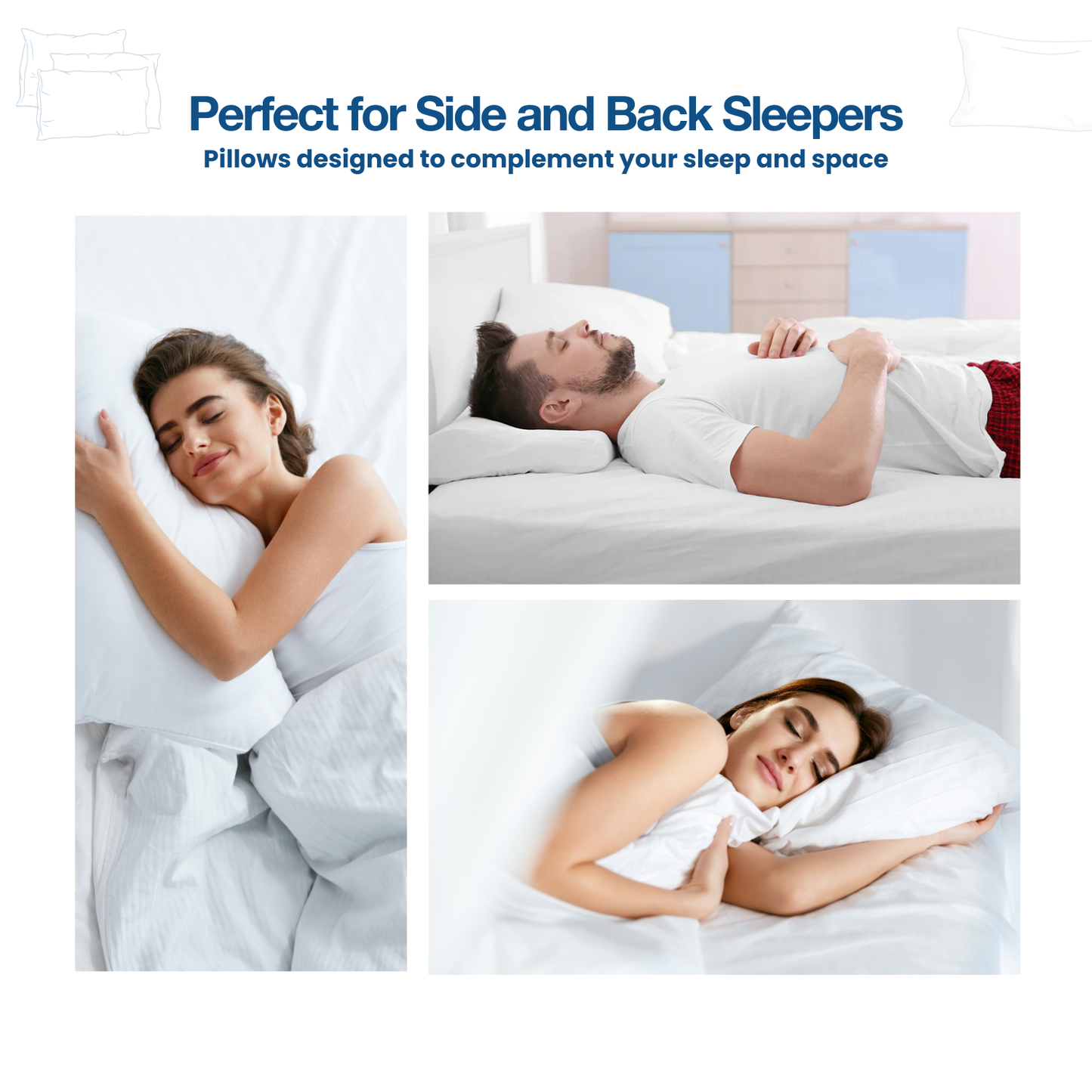 Choice Hotels® Soft & Firm Polyester Pillow Bundle (Includes 2 Pillows) Combo Pack