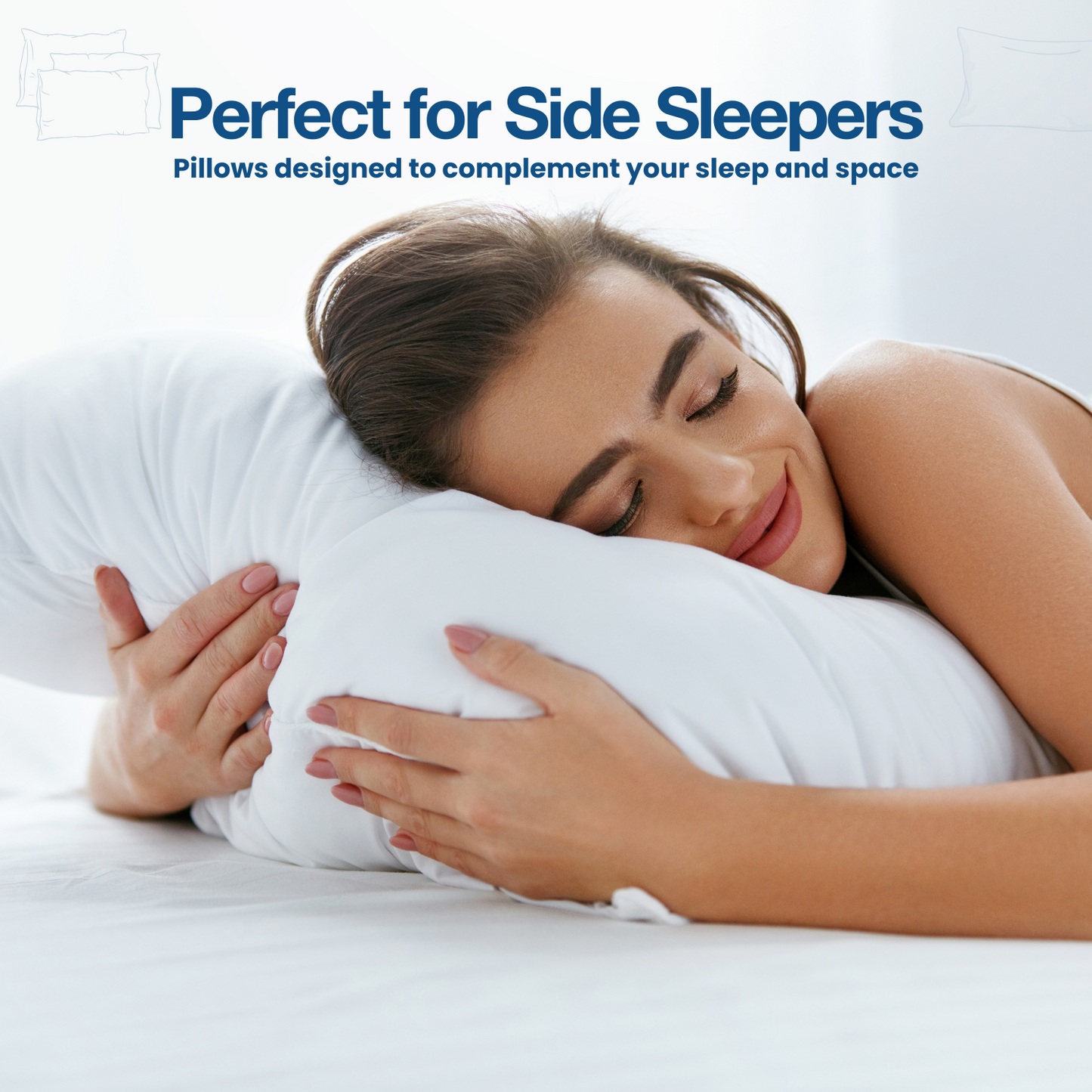 Choice Hotels Pillow, Luxury Bed Pillow for Side Sleepers, Firm Made in USA