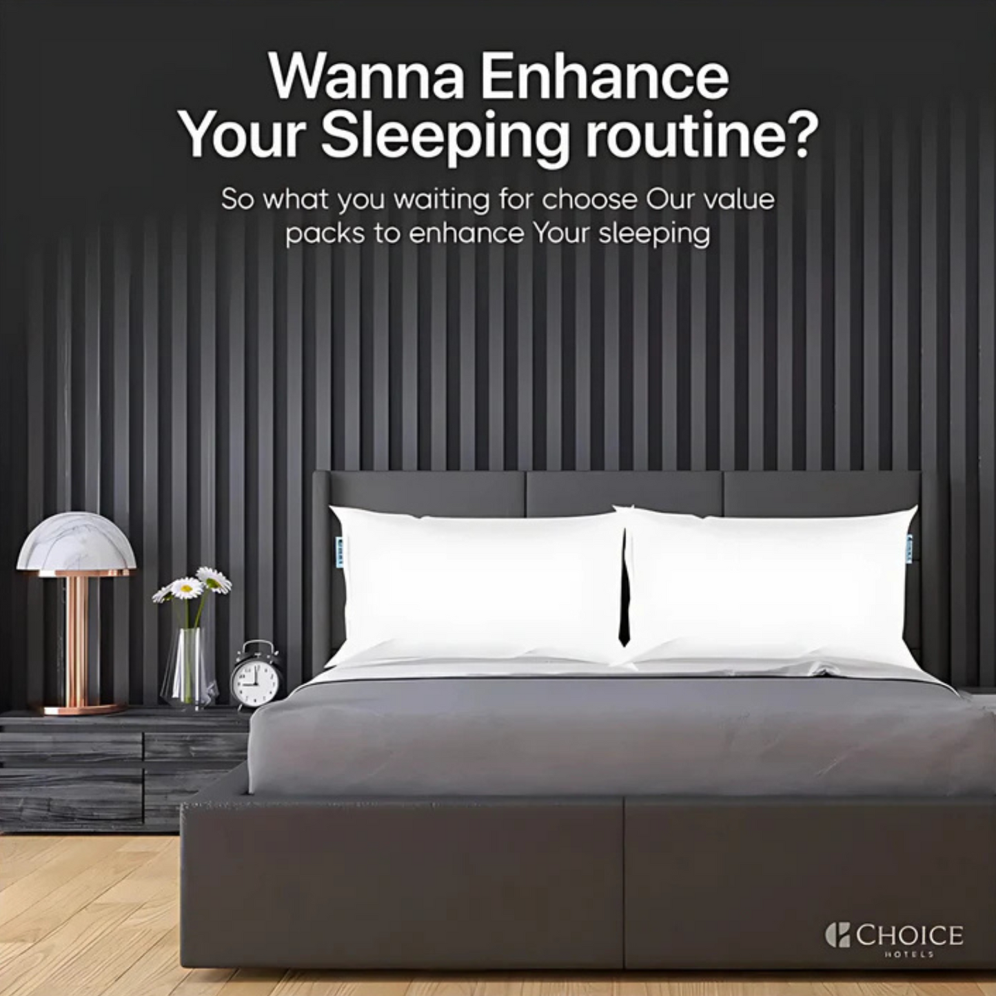 Choice Hotels Pillow, Luxury Bed Pillow for Side Sleepers, Firm Made in USA