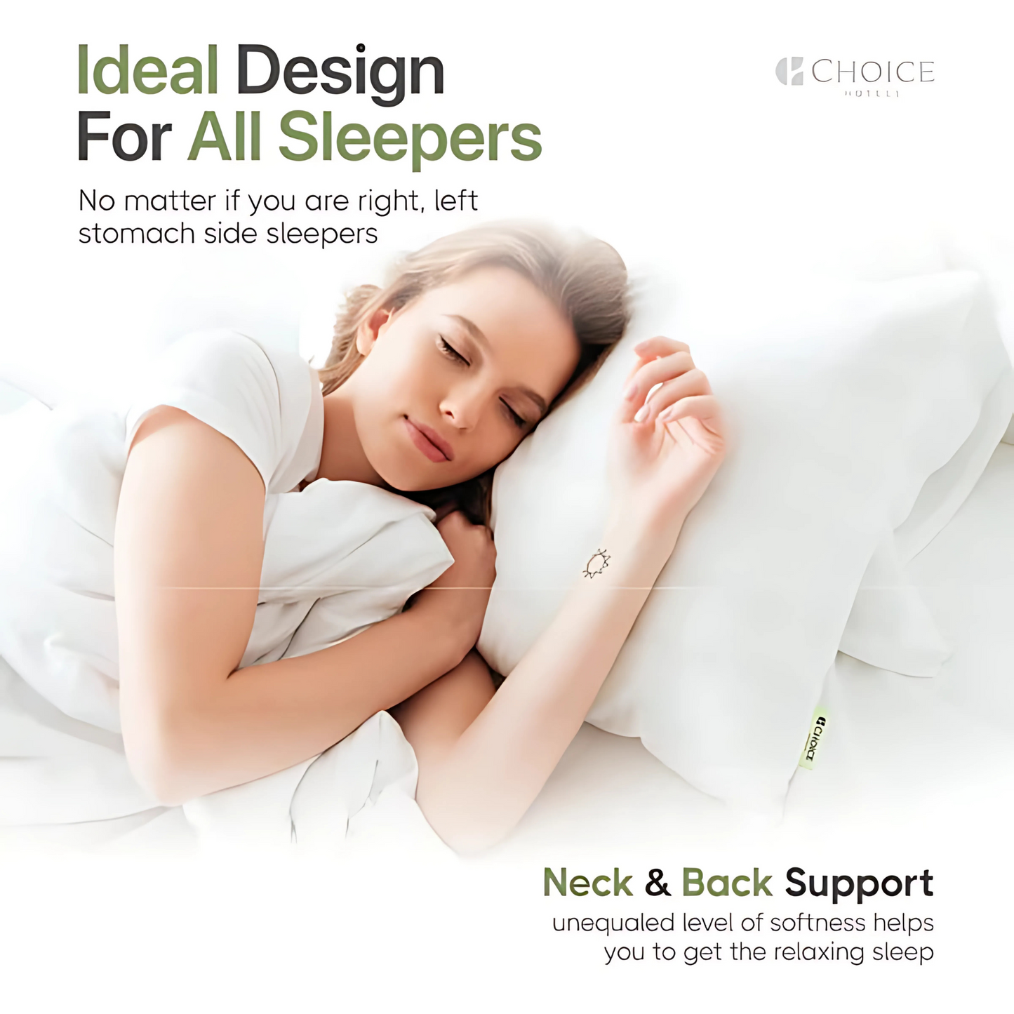 Green Label Soft Pillow - Featured at Many Choice® Hotel Family of Brands